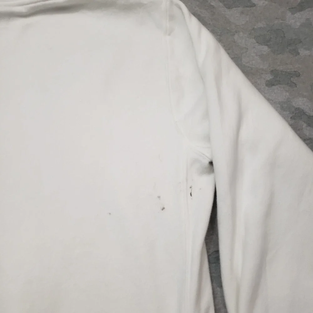 Nike‎ Sweatshirt Mens Large White Club Fleece Pullover Pockets Hooded